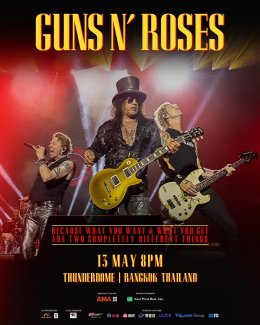เหตุผล 5 ข้อที่ไม่ควรพลาด Guns N' Roses 2025 World Tour  Bangkok คอนเสิร์ตที่ต้องดูตำนานร็อกแอนด์โรล "กันส์ แอนด์ โรสเซส" เล่นสดสักครั้งในชีวิต!